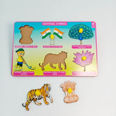 Wooden national Symbols Learning Board - 22*15 cms - EKW0179